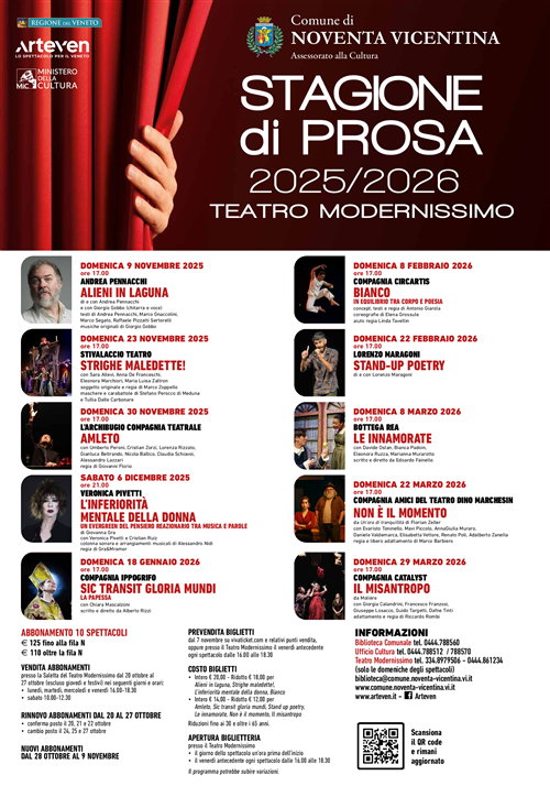 Rassegna di prosa 2025 - 2026