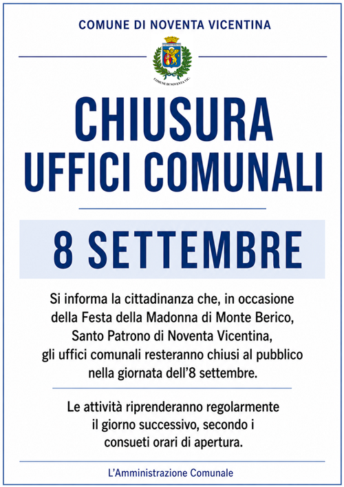 Chiusura uffici comunali