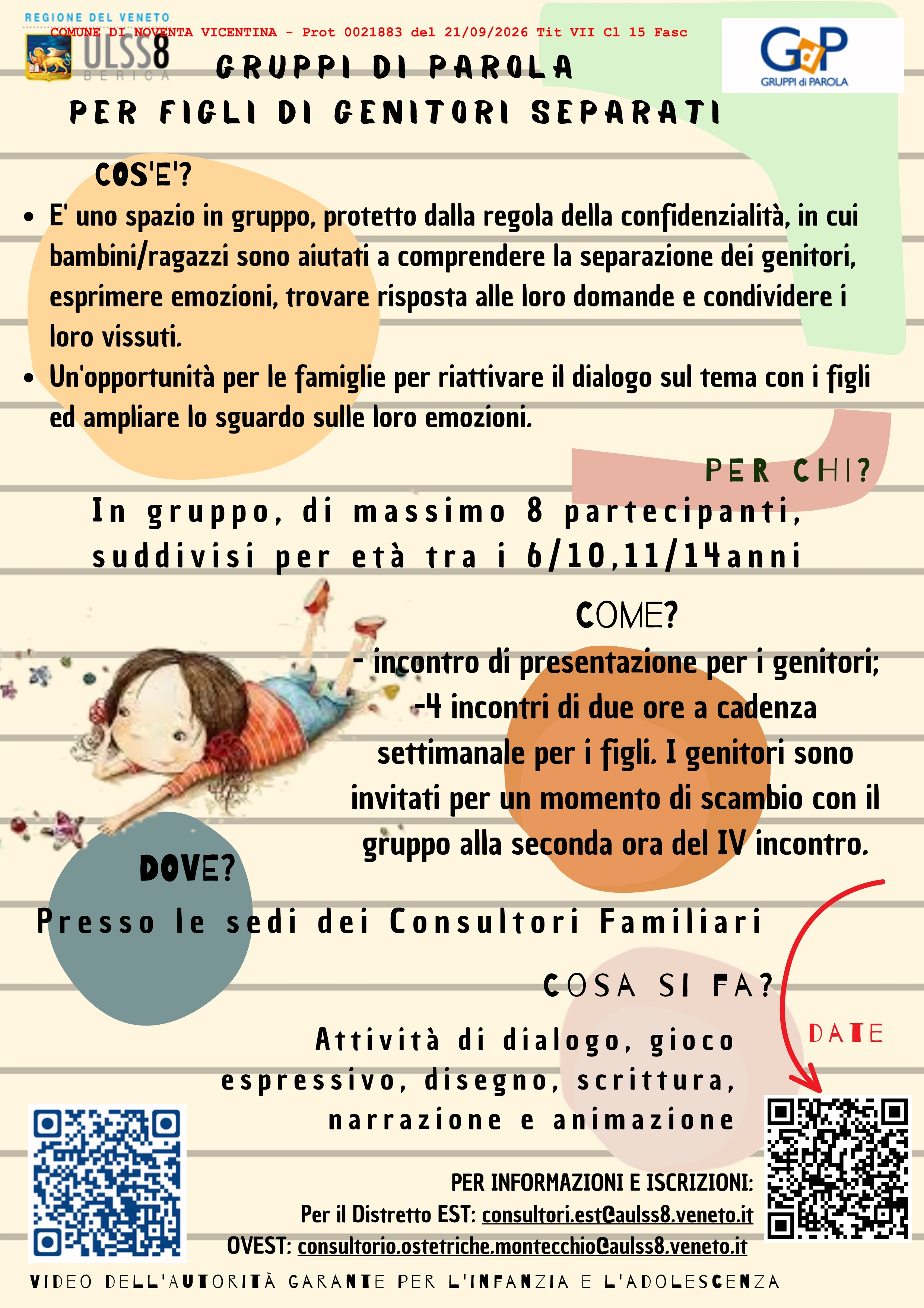 Gruppi di parola per figli di genitori separati