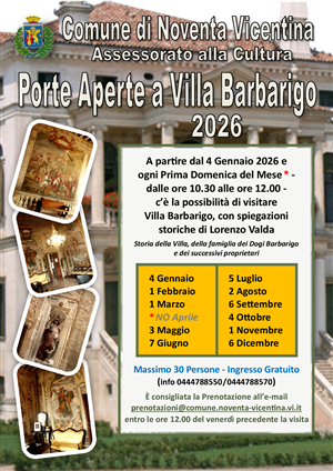 Porte aperte a Villa Barbarigo